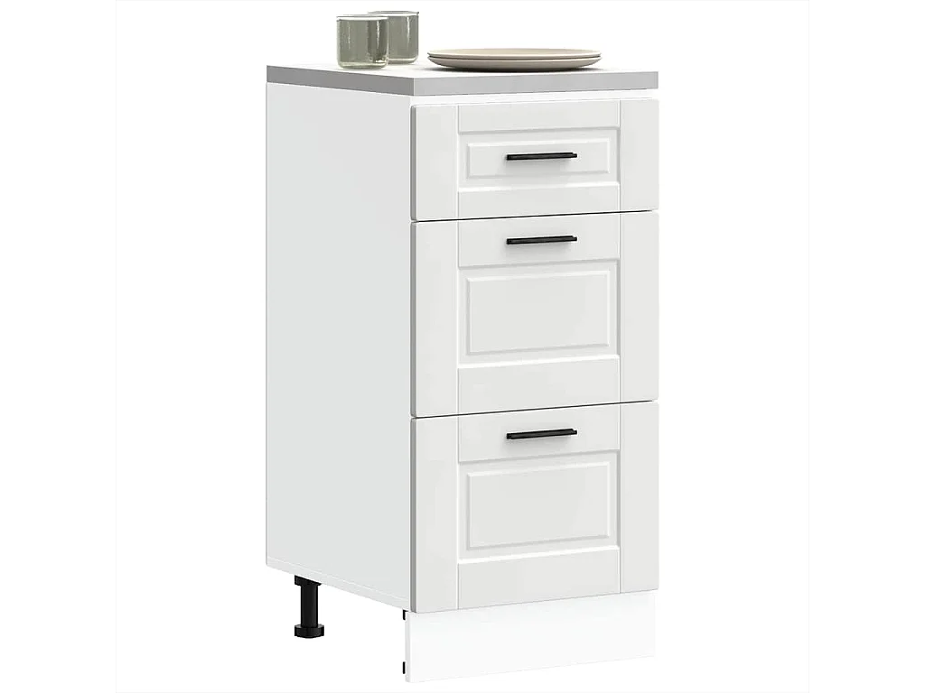 Armoire de cuisine Porto blanc bois d'ingénierie