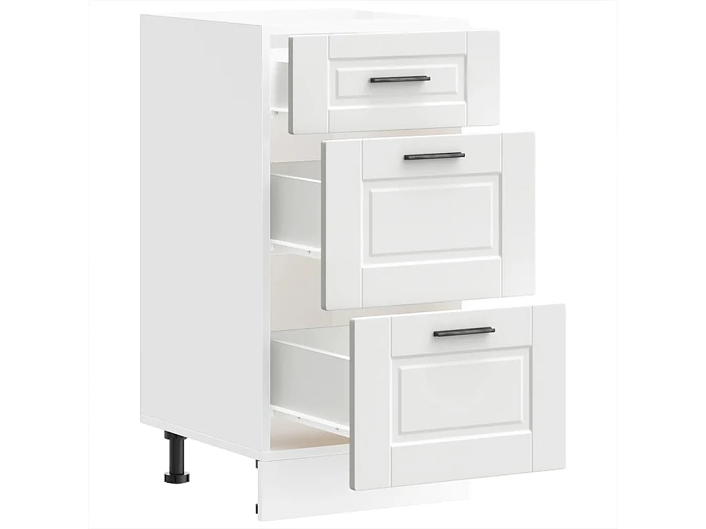 Armoire de cuisine Porto blanc bois d'ingénierie