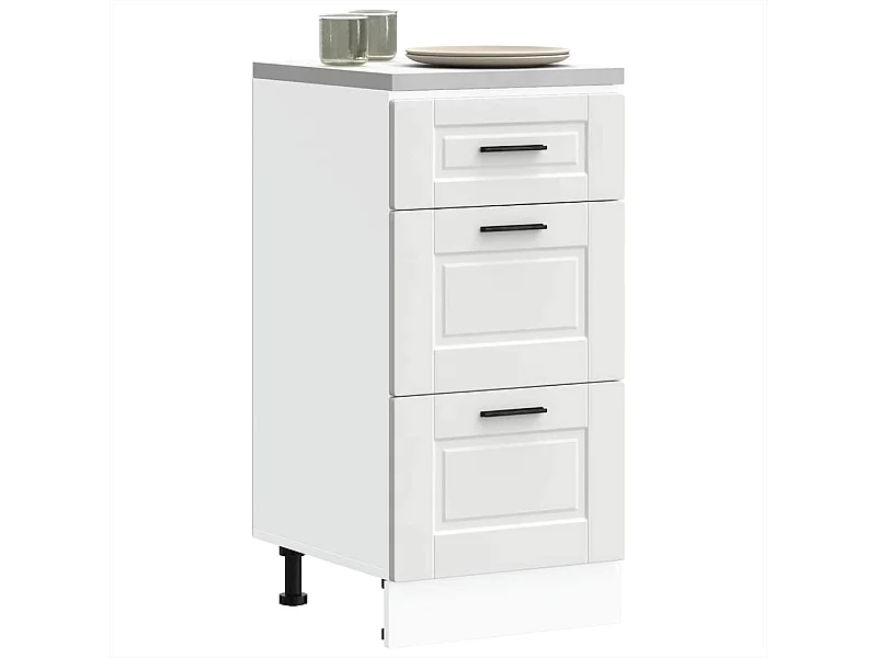 Armoire de cuisine Porto blanc bois d'ingénierie