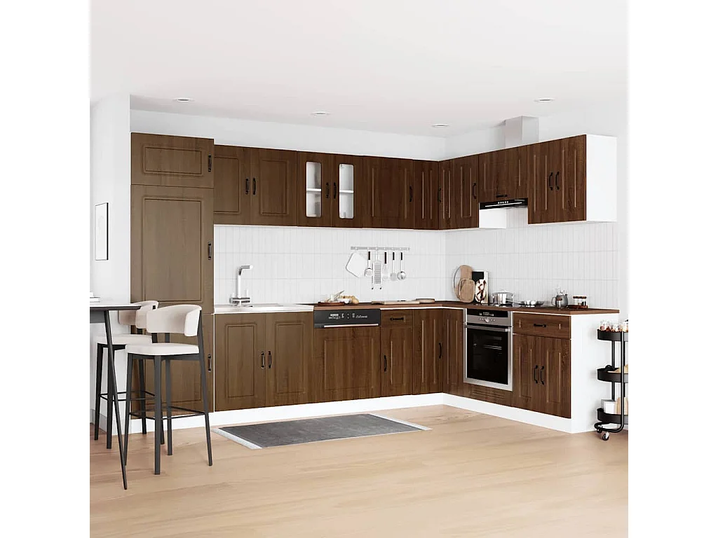 Armoire de cuisine Kalmar Chêne brun 80 x 46 x 81,5 cm