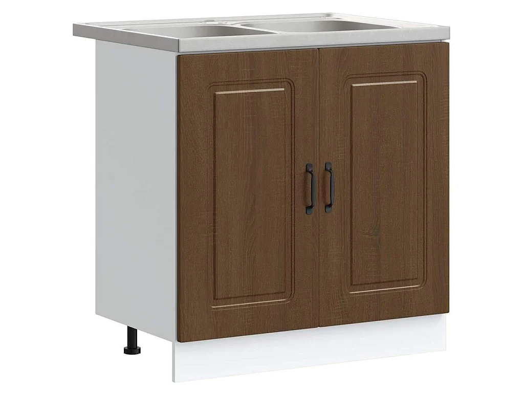 Armoire de cuisine Kalmar Chêne brun 80 x 46 x 81,5 cm