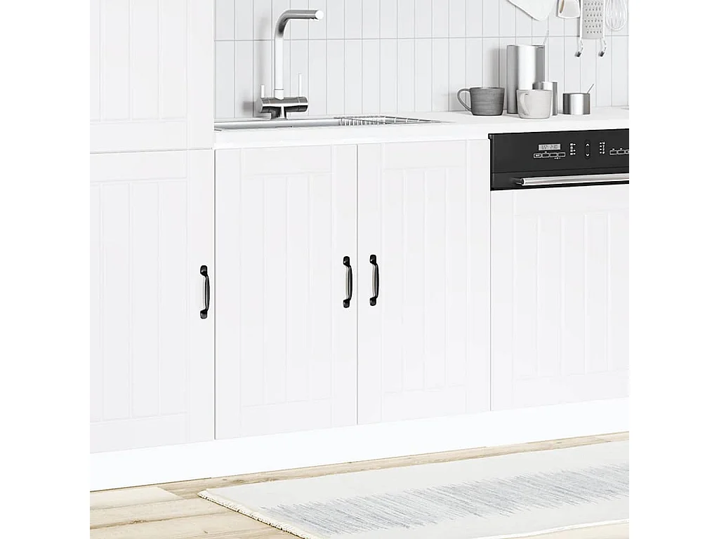 Meuble de base de lavabo Lucca blanc bois d'ingénierie