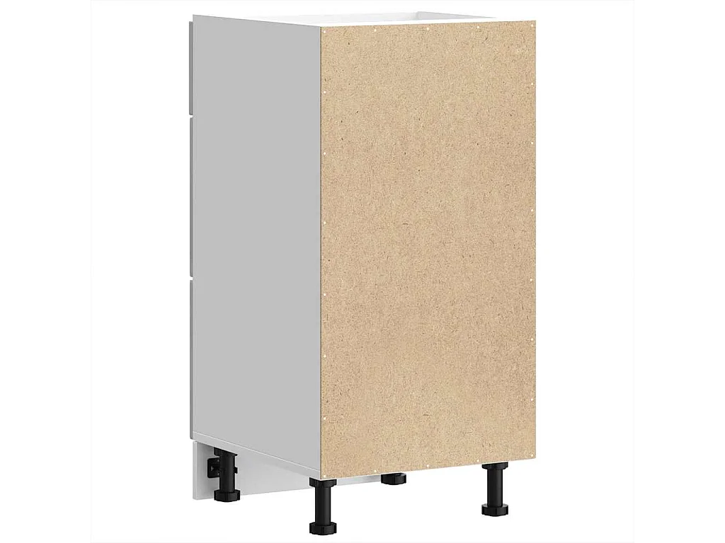 Armoire de cuisine Kalmar gris béton bois d'ingénierie