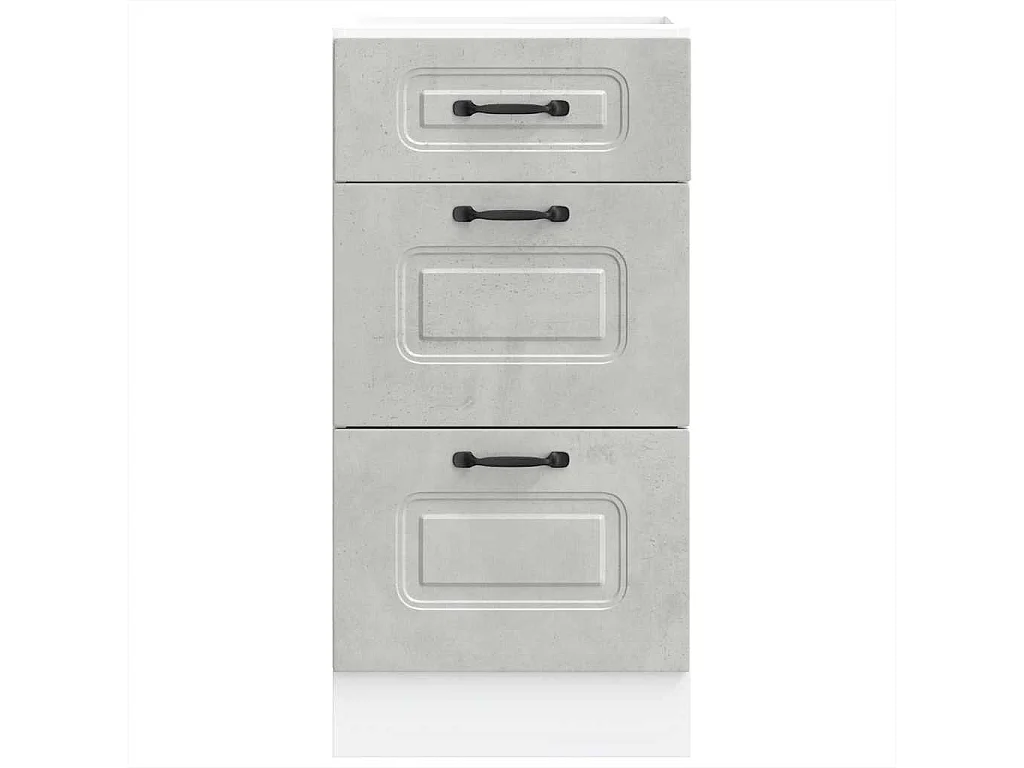 Mueble bajo de cocina Kalmar madera de ingeniería gris hormigón