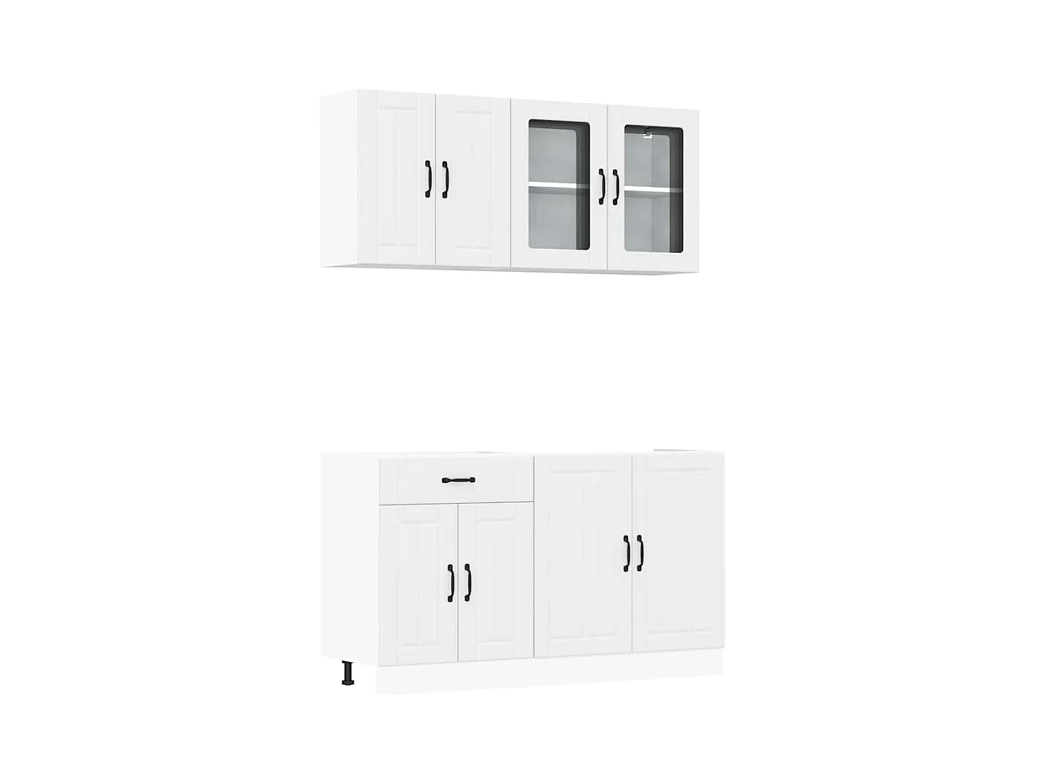 Set Mobili da Cucina 4 pz Lucca Bianchi Legno Multistrato