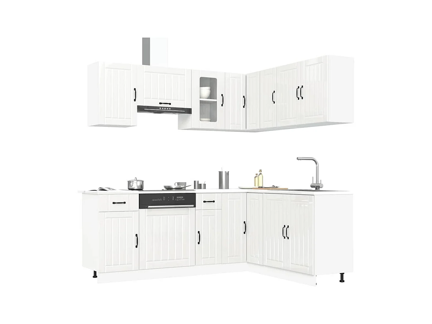 Ensemble d'armoires de cuisine 11 pcs Lucca bois d'ingénierie