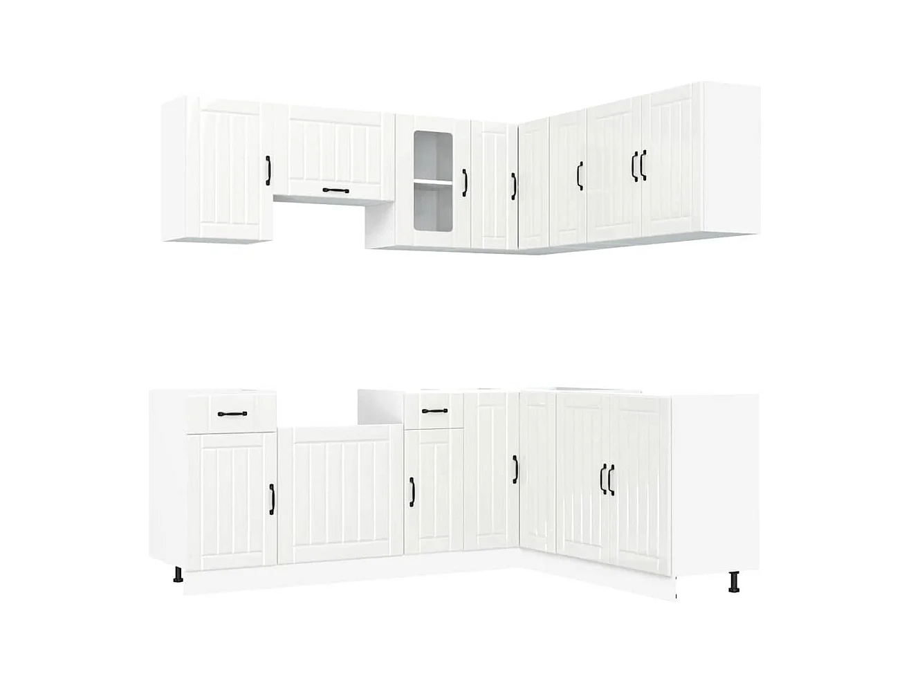 Ensemble d'armoires de cuisine 11 pcs Lucca bois d'ingénierie