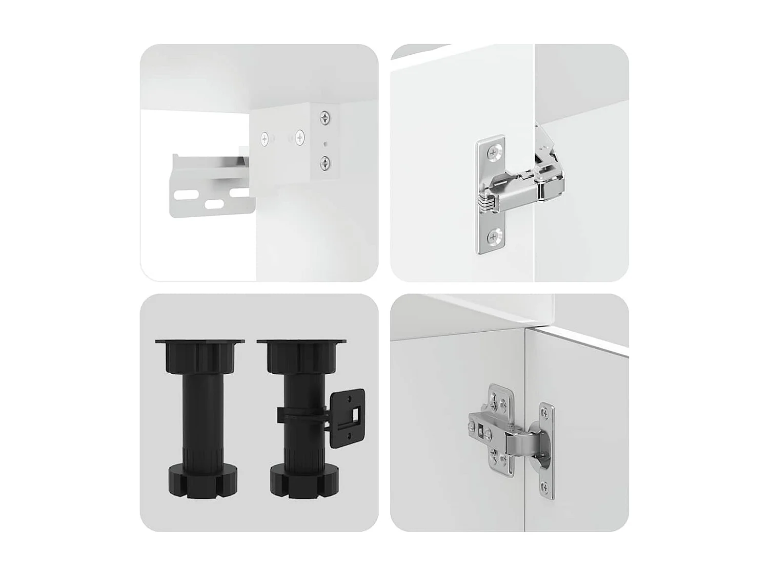 11 peças armário de cozinha conjunto Lucca brilho branco