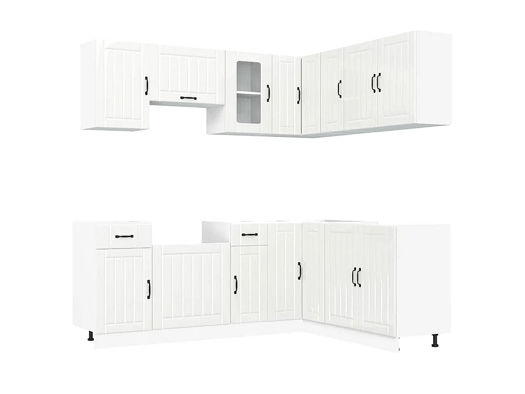 Ensemble d'armoires de cuisine 11 pcs Lucca bois d'ingénierie