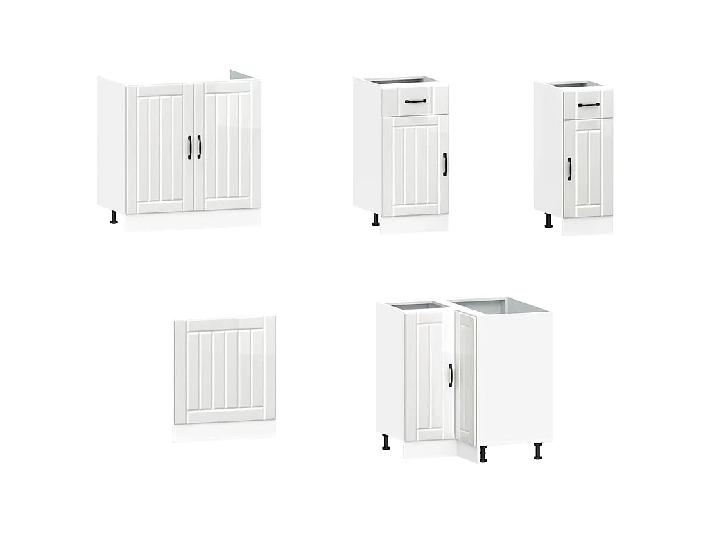 Ensemble d'armoires de cuisine 11 pcs Lucca bois d'ingénierie