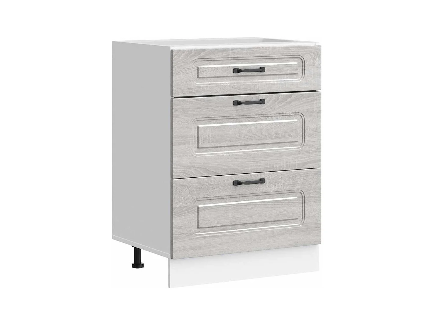 Onderkast Kalmar bewerkt hout grijs sonoma eiken