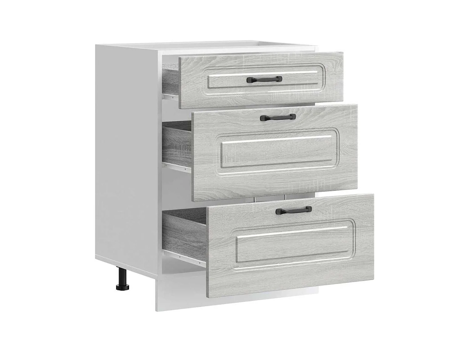 Onderkast Kalmar bewerkt hout grijs sonoma eiken