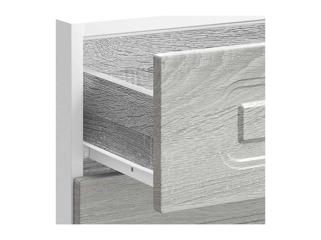 Onderkast Kalmar bewerkt hout grijs sonoma eiken