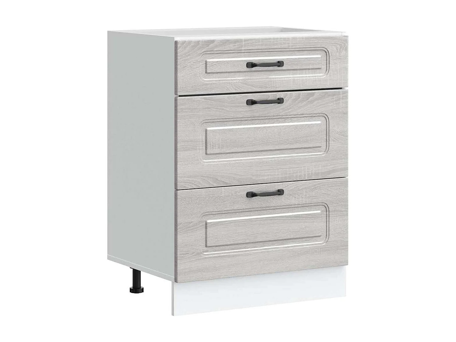 Onderkast Kalmar bewerkt hout grijs sonoma eiken