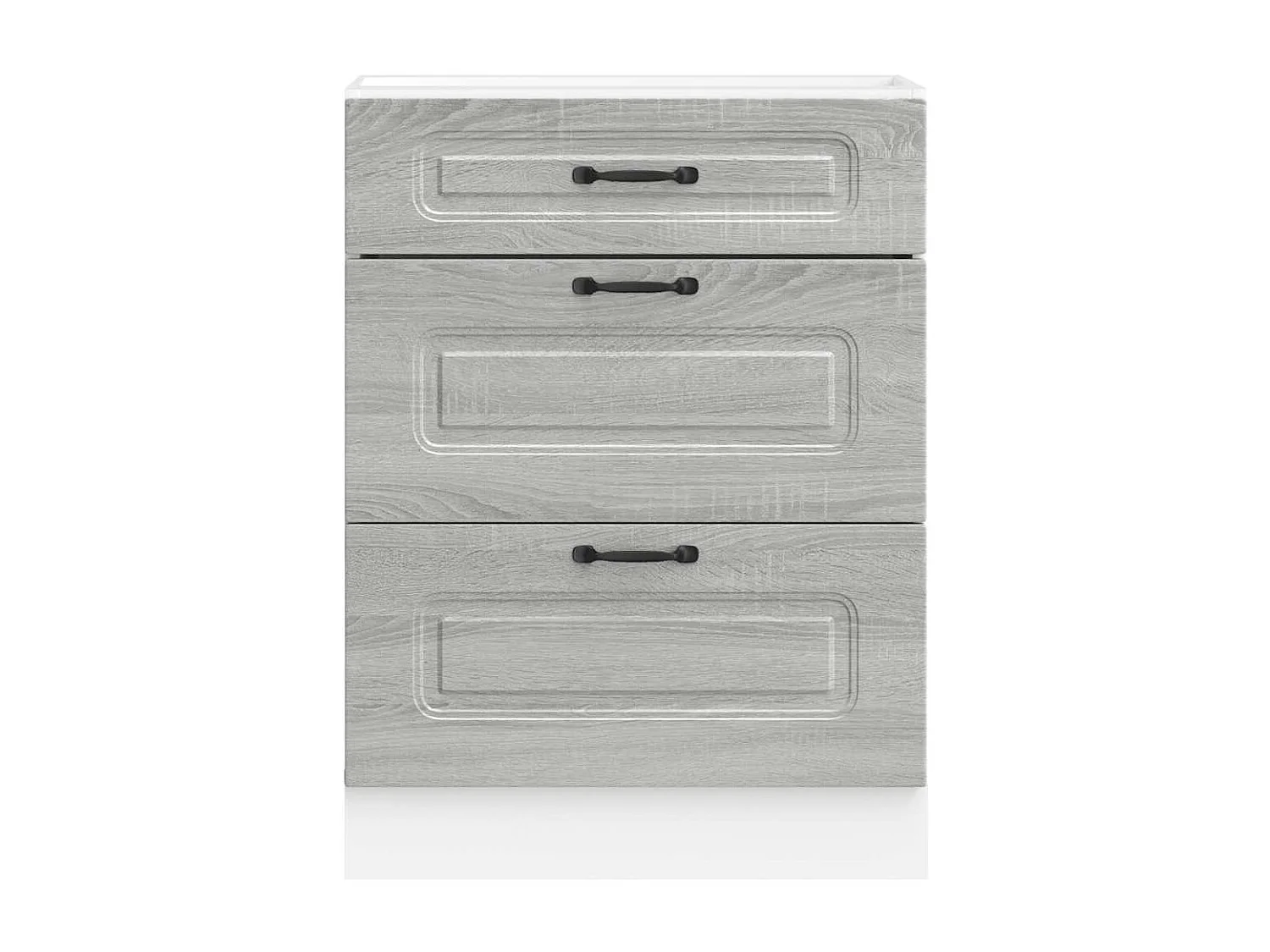 Onderkast Kalmar bewerkt hout grijs sonoma eiken