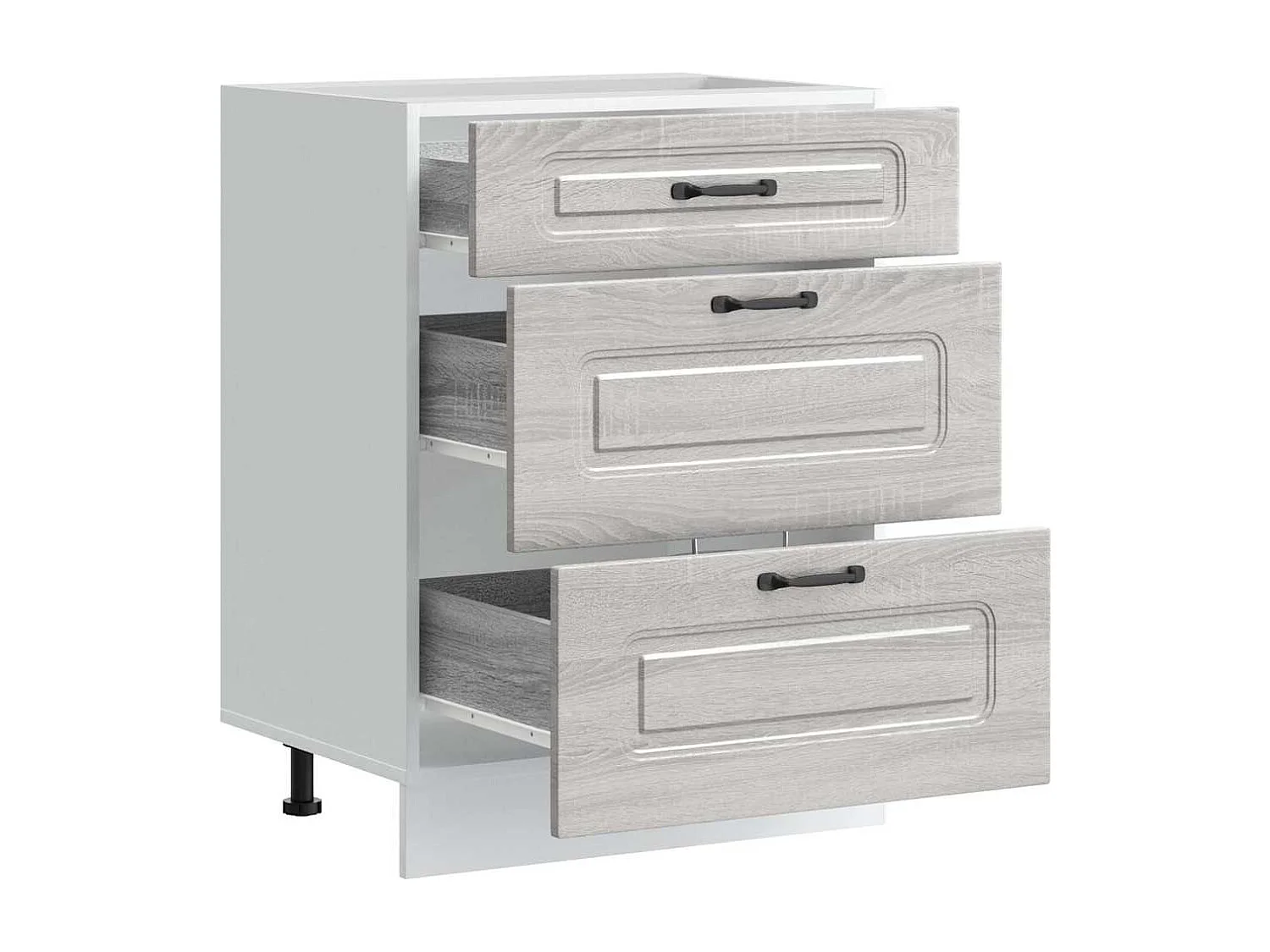 Onderkast Kalmar bewerkt hout grijs sonoma eiken