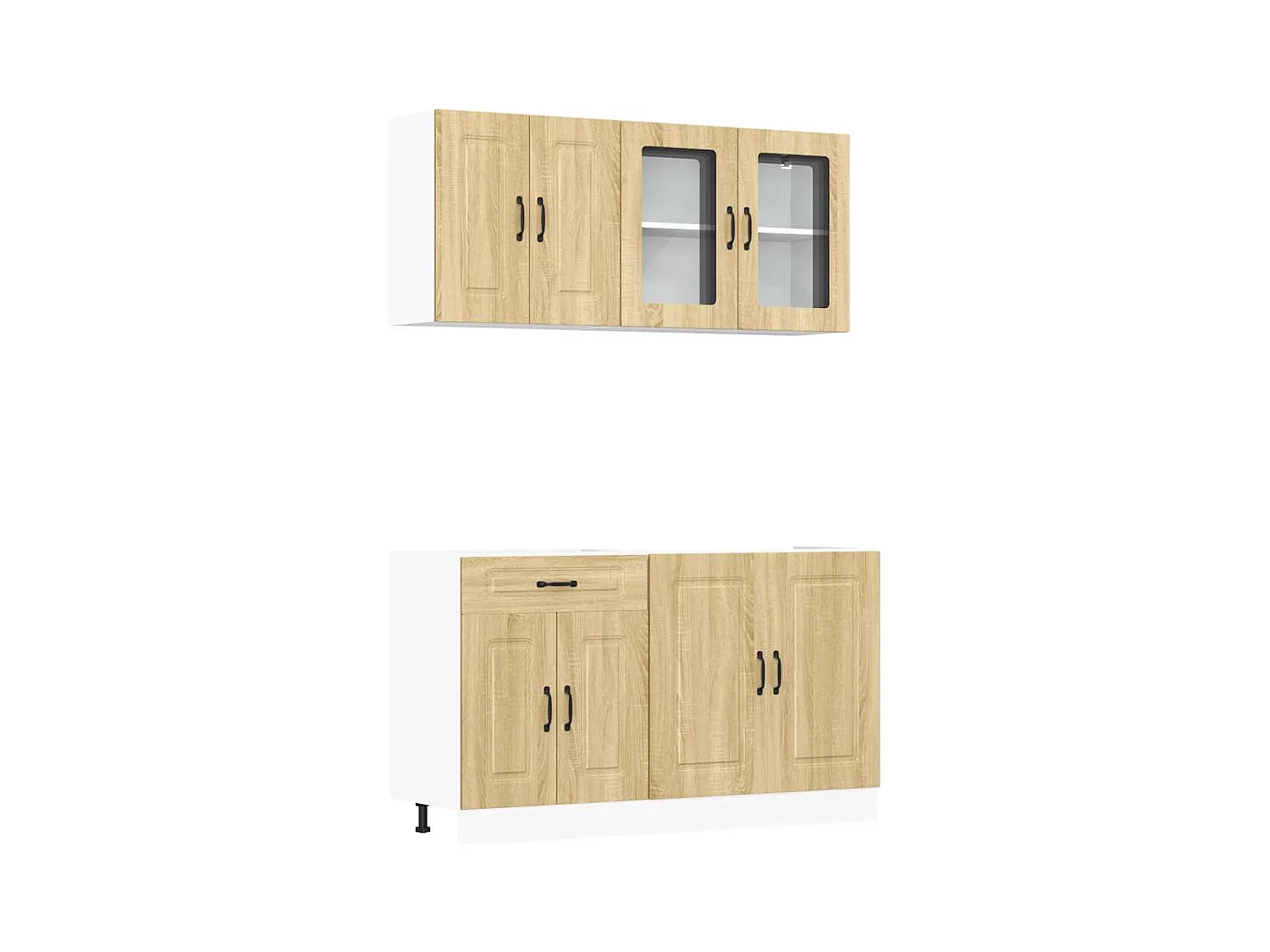 Mueble cocina Kalmar roble sonoma 4 pzas madera contrachapada