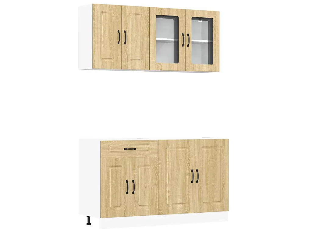 Ensemble d'armoires de cuisine 4 pcs Kalmar bois d'ingénierie