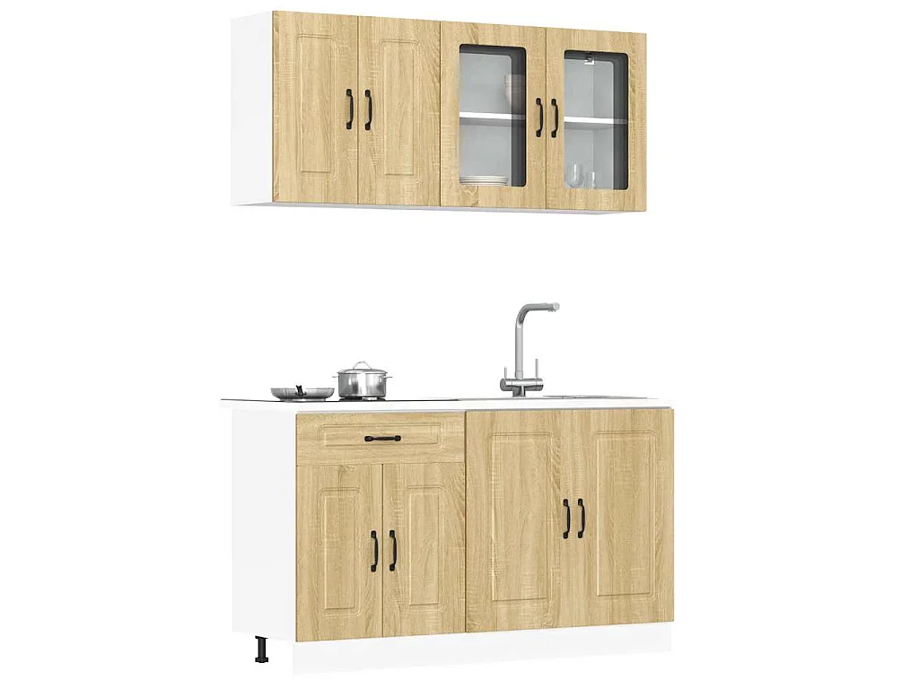 Ensemble d'armoires de cuisine 4 pcs Kalmar bois d'ingénierie
