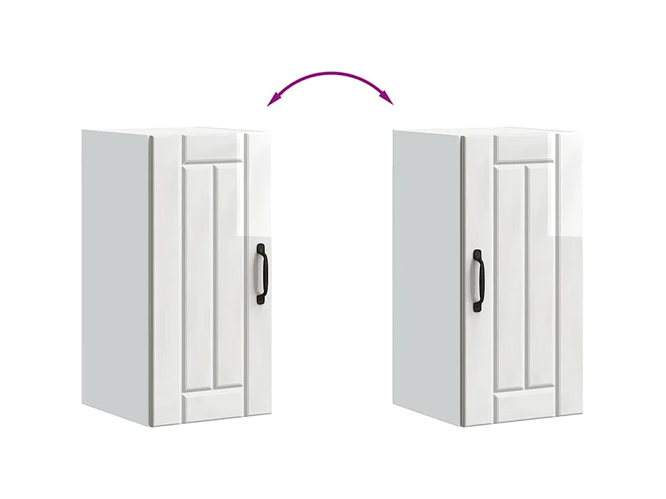 Pensile da Cucina Lucca Bianco Lucido in Legno Multistrato