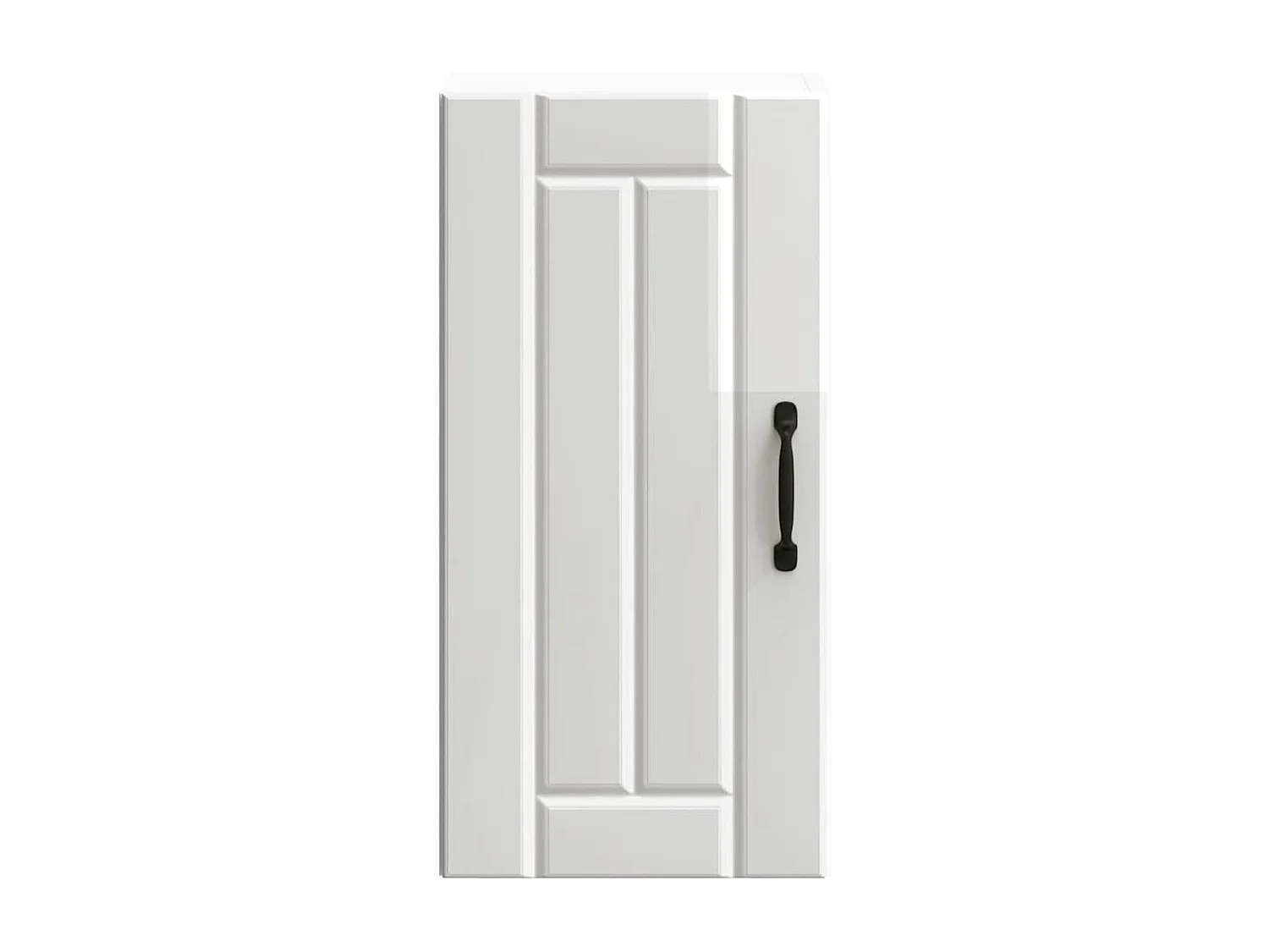 Armoire murale de cuisine Lucca blanc brillant bois ingénierie