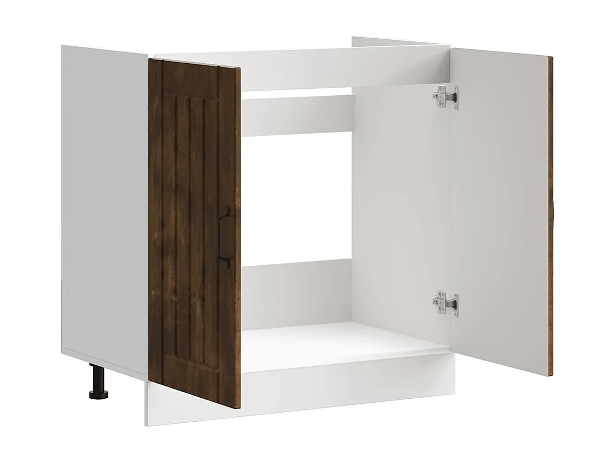 Mueble bajo fregadero Lucca madera contrachapada roble ahumado