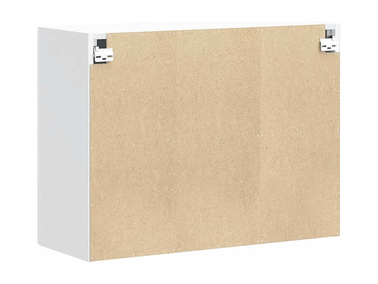 Armoire murale de cuisine Lucca blanc brillant bois ingénierie