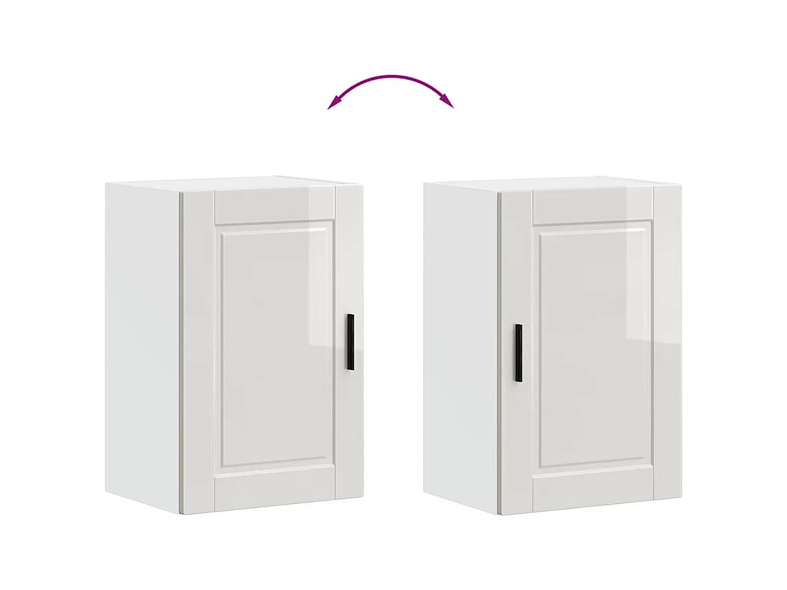 Küchen-Hängeschrank Porto Hochglanz-Weiß Holzwerkstoff