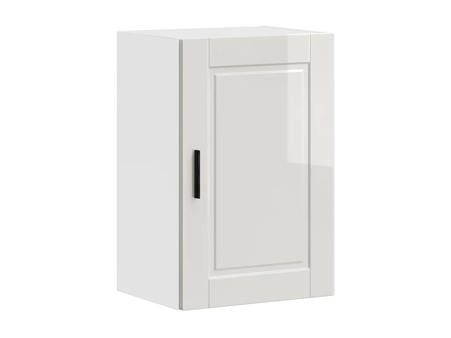 Armoire murale de cuisine Porto blanc brillant bois ingénierie