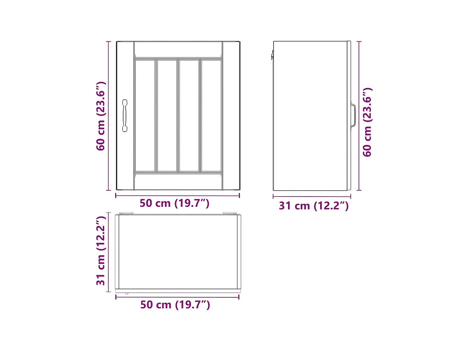 Armoire murale de cuisine Lucca chêne fumé bois ingénierie