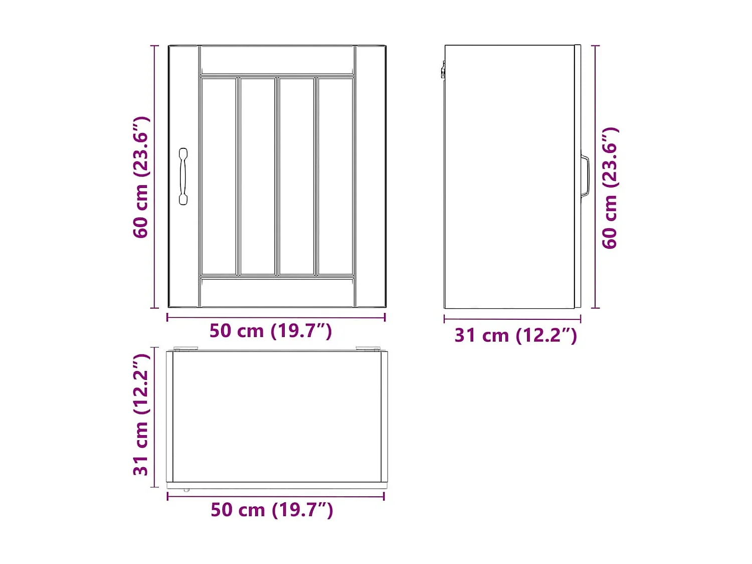 Armoire murale de cuisine Lucca chêne fumé bois ingénierie