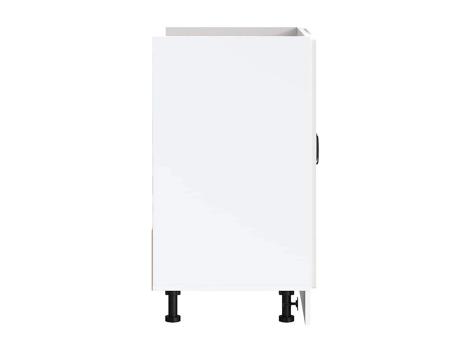 Spoelbakonderkast Lucca bewerkt hout hoogglans wit