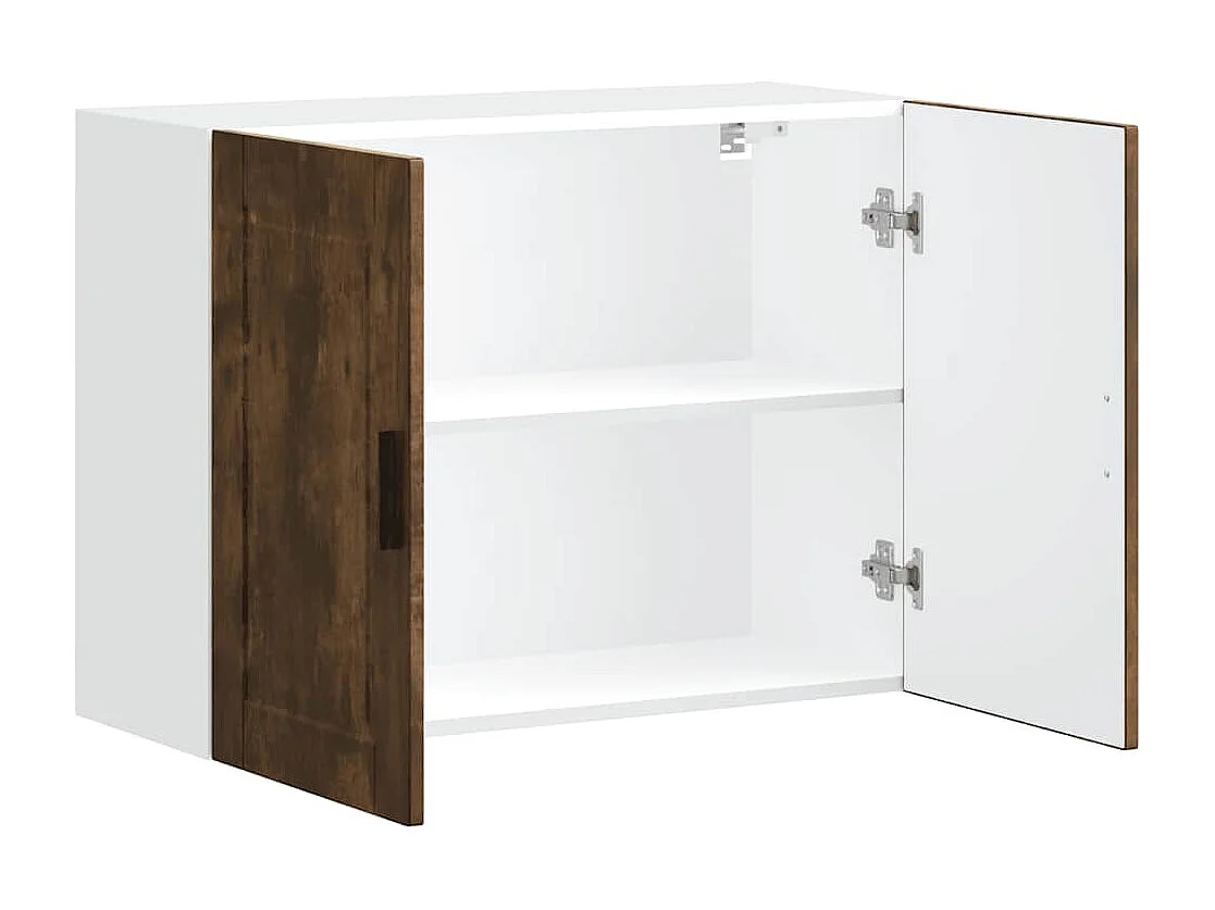 Keukenwandkast Porto bewerkt hout gerookt eikenkleurig