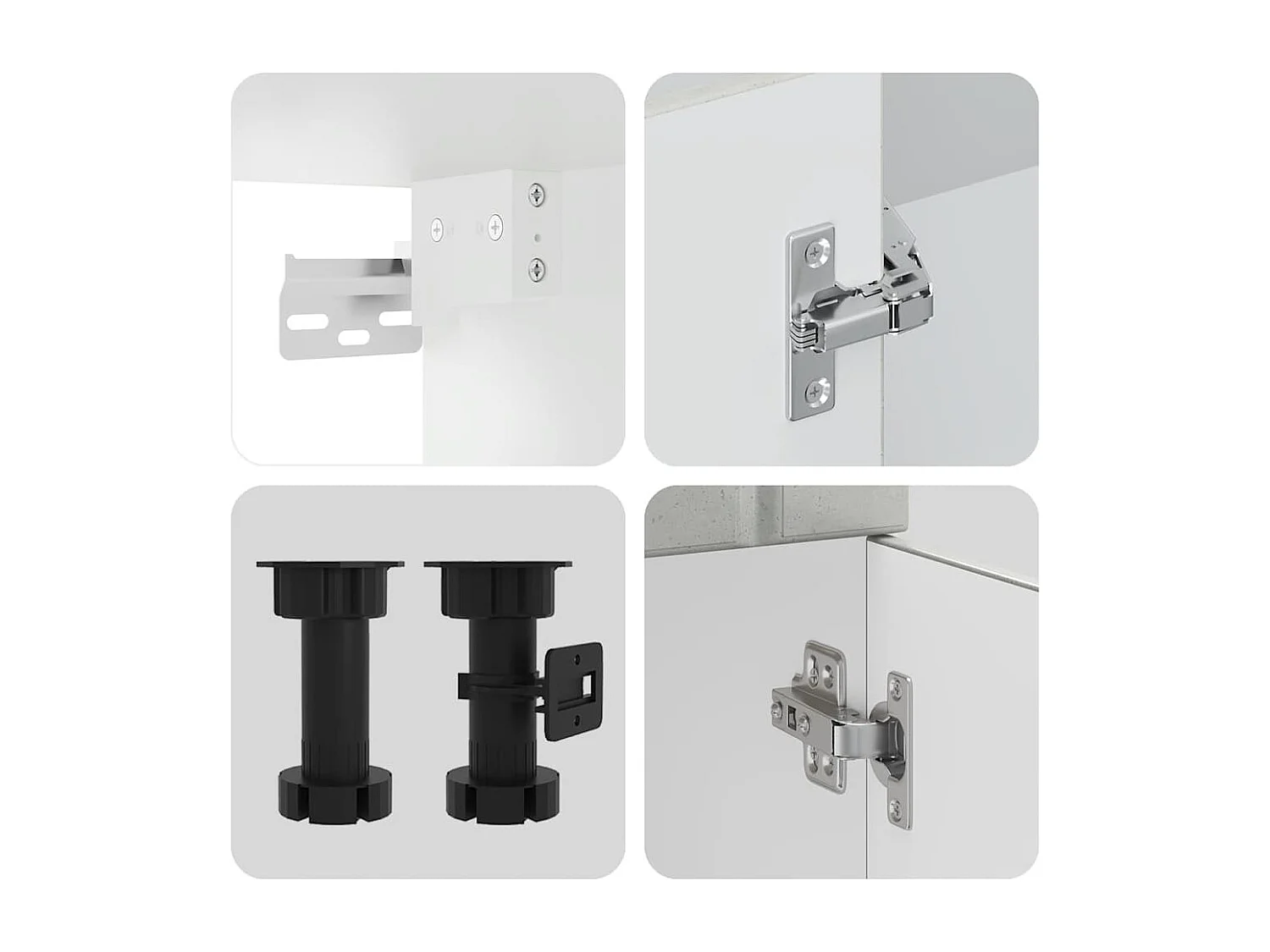 Set Mobili da Cucina 11 pz Lucca Grigio Cemento in Truciolato