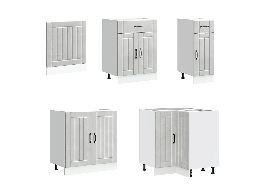 Ensemble d'armoires de cuisine 11 pcs Lucca bois d'ingénierie
