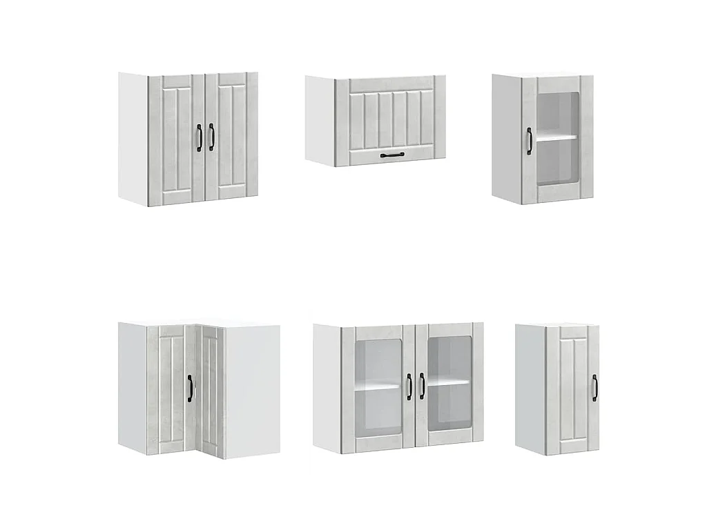 Ensemble d'armoires de cuisine 11 pcs Lucca bois d'ingénierie