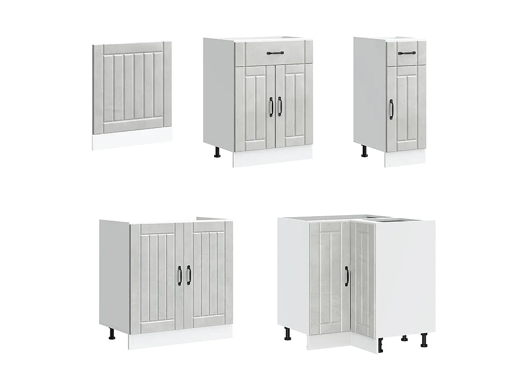 Ensemble d'armoires de cuisine 11 pcs Lucca bois d'ingénierie