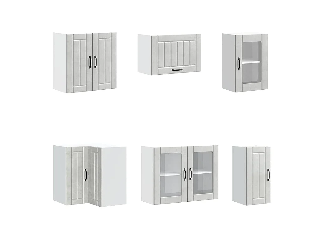 Ensemble d'armoires de cuisine 11 pcs Lucca bois d'ingénierie
