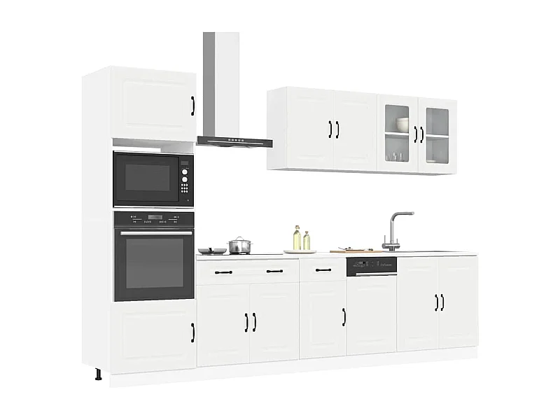 7 peças armário de cozinha conjunto Kalmar branco