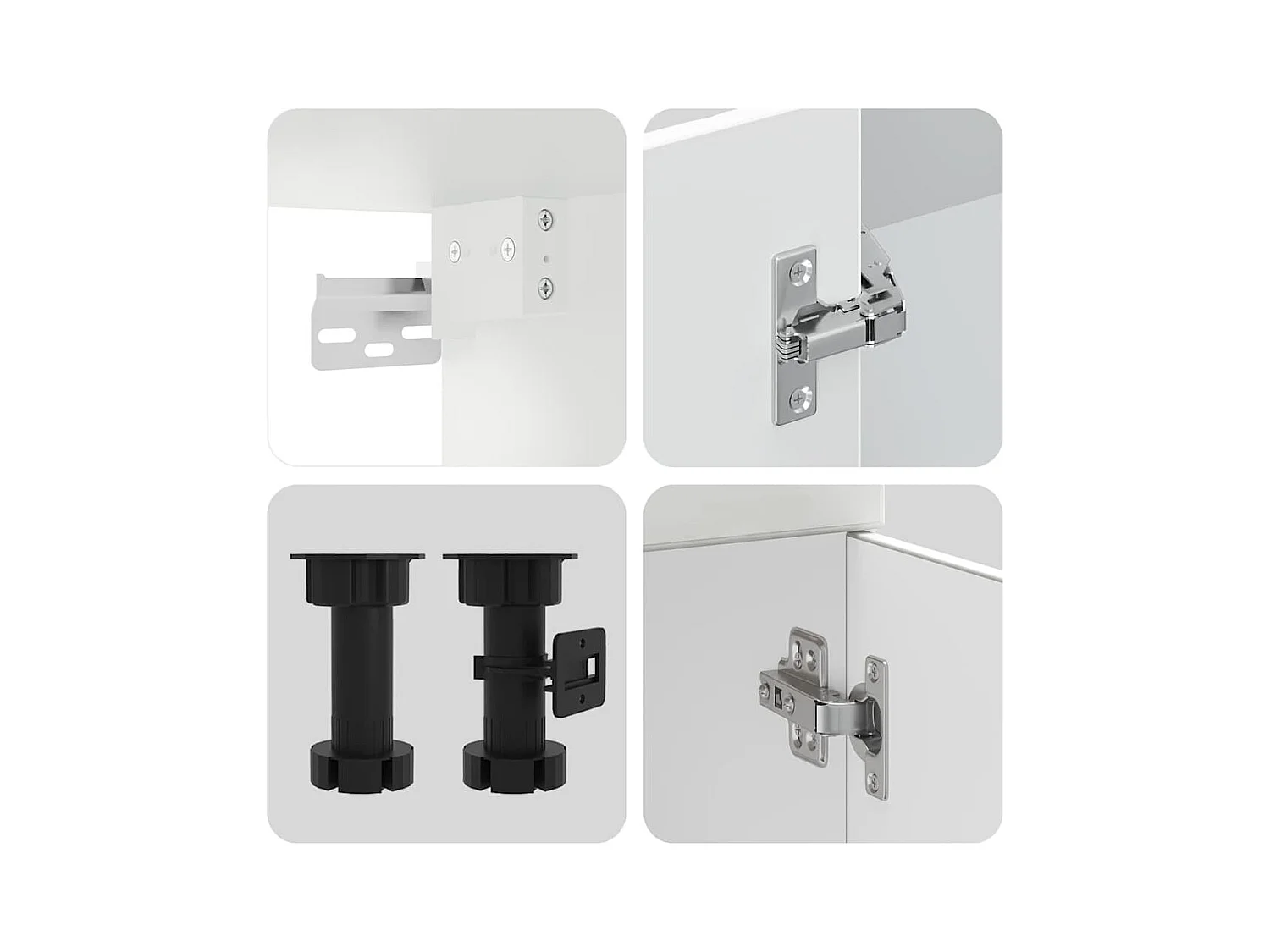 Ensemble d'armoires cuisine 7pcs Kalmar blanc bois d'ingénierie