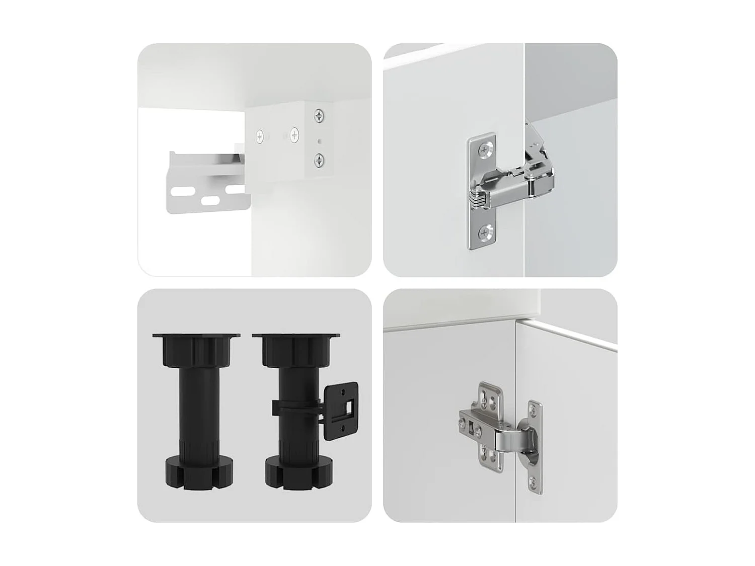 Ensemble d'armoires cuisine 7pcs Kalmar blanc bois d'ingénierie