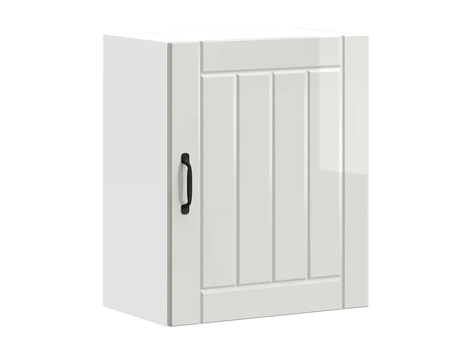 Armoire murale de cuisine Lucca blanc brillant bois ingénierie