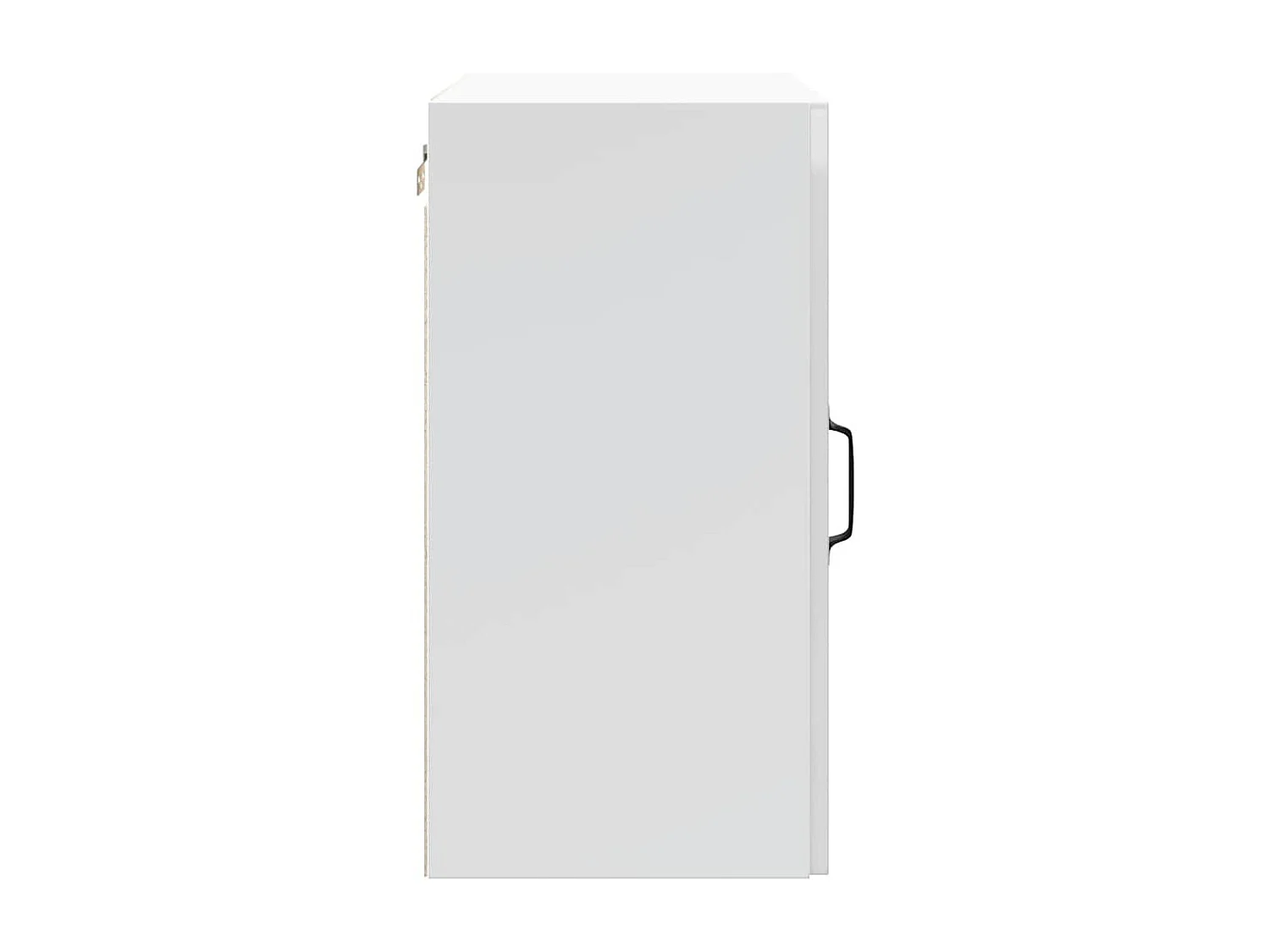 Armoire murale de cuisine Lucca blanc brillant bois ingénierie