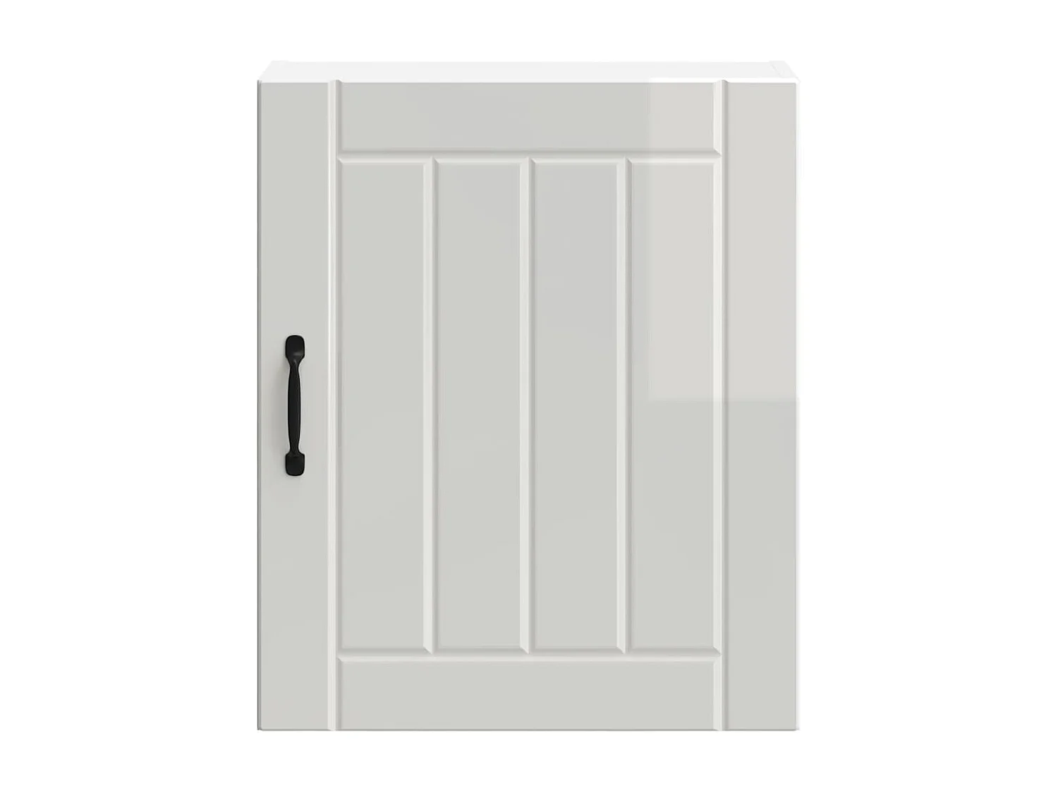 Armoire murale de cuisine Lucca blanc brillant bois ingénierie