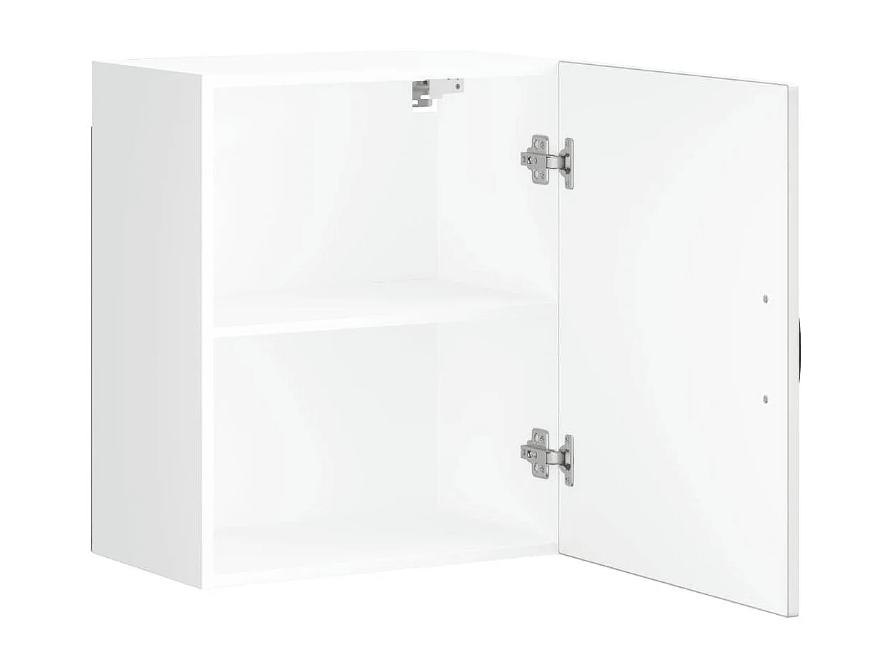 Armoire murale de cuisine Lucca blanc brillant bois ingénierie