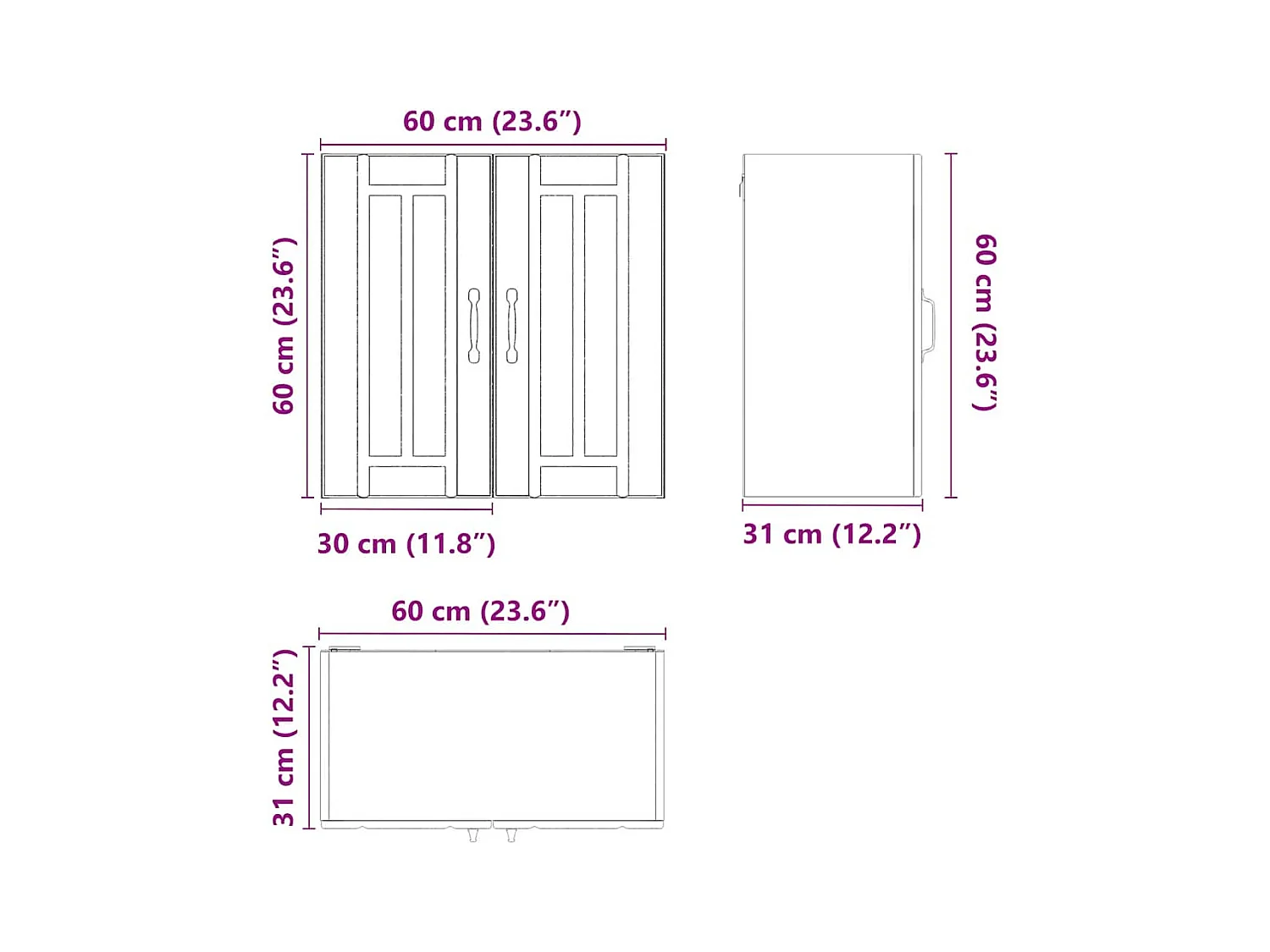 Armoire murale de cuisine Lucca chêne marron bois ingénierie