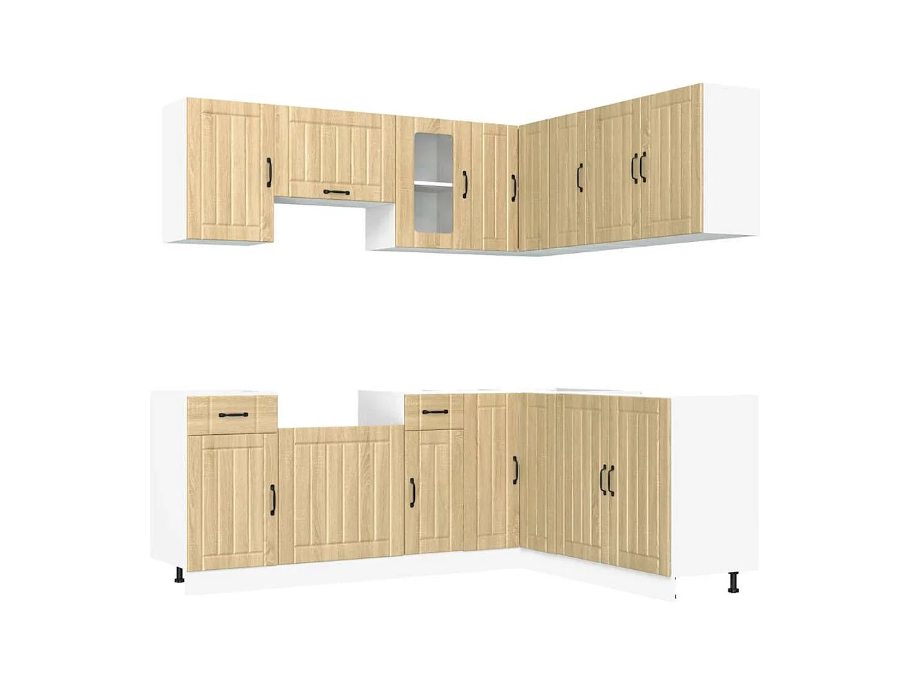 Ensemble d'armoires de cuisine 11 pcs Lucca bois d'ingénierie