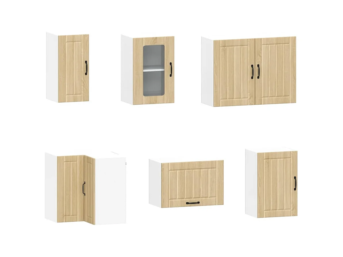 Ensemble d'armoires de cuisine 11 pcs Lucca bois d'ingénierie