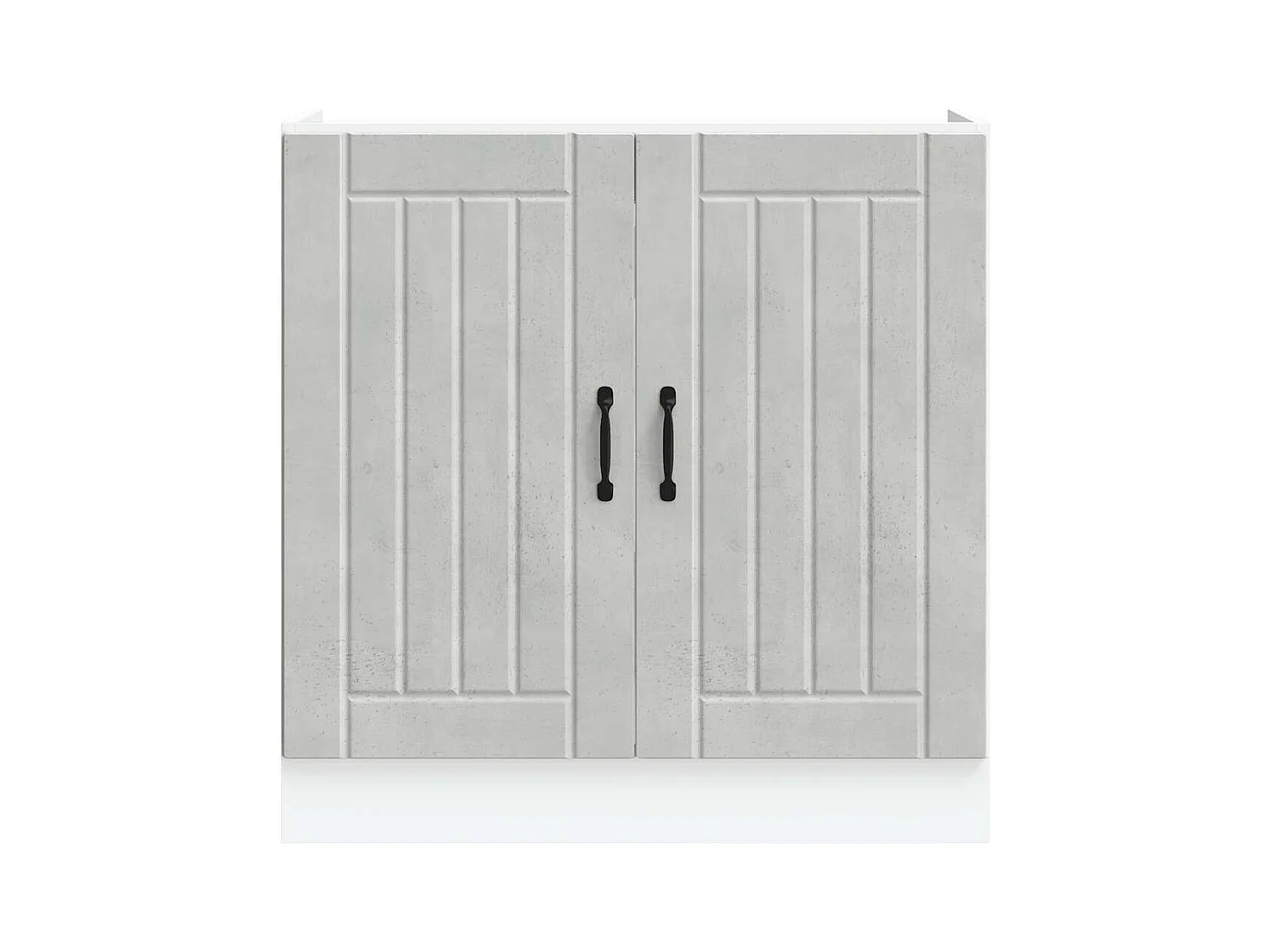 Spoelbakonderkast Lucca bewerkt hout betongrijs