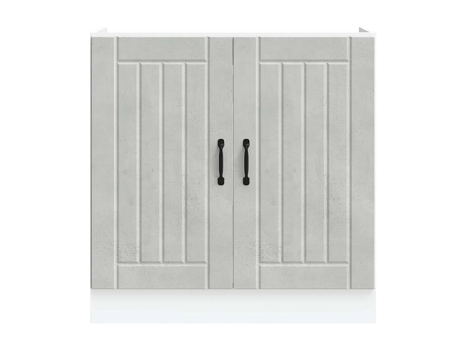 Meuble de base de lavabo Lucca gris béton bois ingénierie